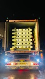 Cargo at the rear of a truck at night