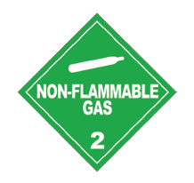 Class 2 non-flammable gas hazard label