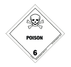 Class 6 poison hazard label