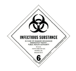 Class 6 infectious substance hazard label