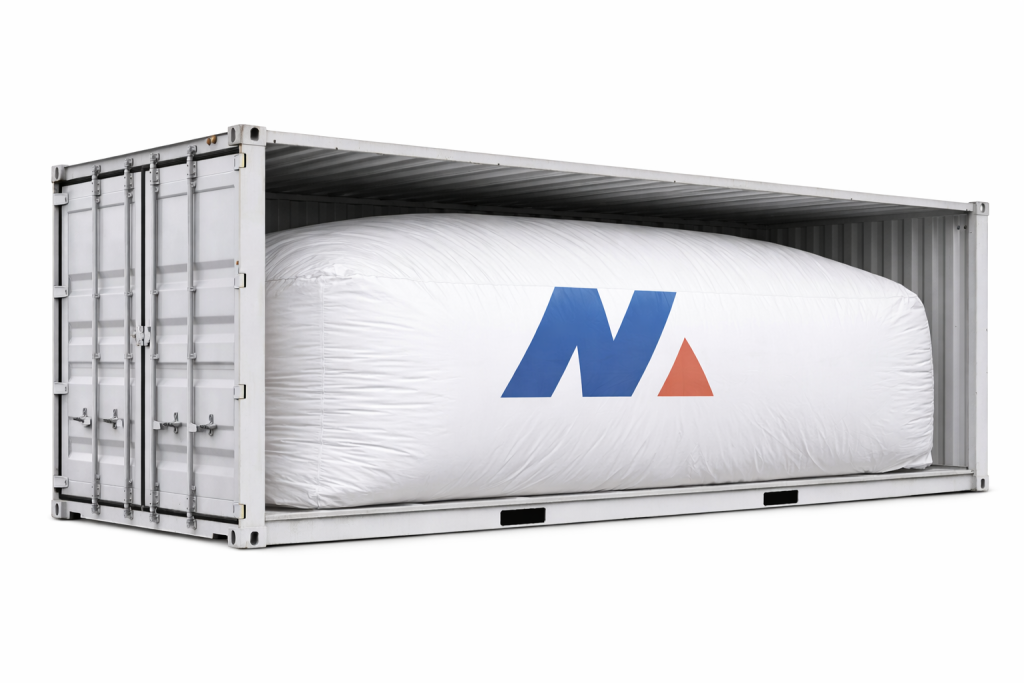 Illustration of a flexibag inside a shipping container